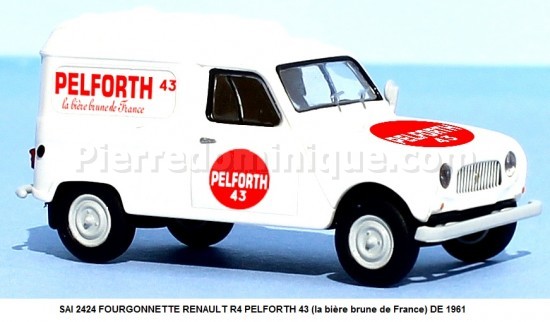 *PROMOS* - FOURGONNETTE RENAULT R4 PELFORTH 43 (la bière brune de France) DE 1961