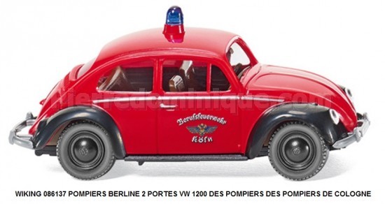*PROMOS* - POMPIERS BERLINE 2 PORTES VW 1200 DES POMPIERS DES POMPIERS DE COLOGNE