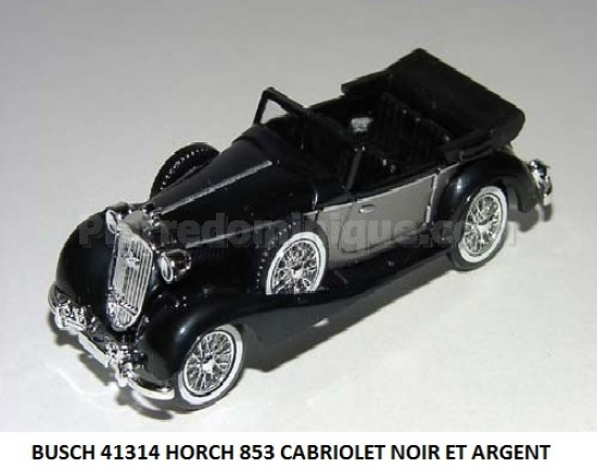 HORCH 853 CABRIOLET OUVERT NOIR ET ARGENT