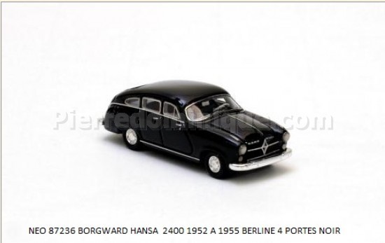 BORGWARD HANSA 2400 DE 1955 NOIR