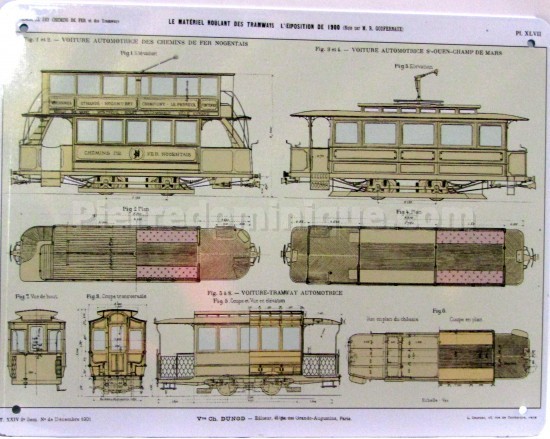 *PROMOS* - PLAQUE TRAMWAY EXPOSITION 1900