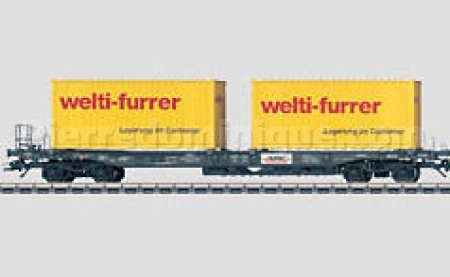  WAGONS POCHE CHARGES 2 X 20FT CONTENEURS WELTI FURRER