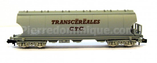 *PROMOS* - WAGON CEREALIER A PAROIS LATERALES BOMBEES ''TRANSCEREALES CTC'' SNCF