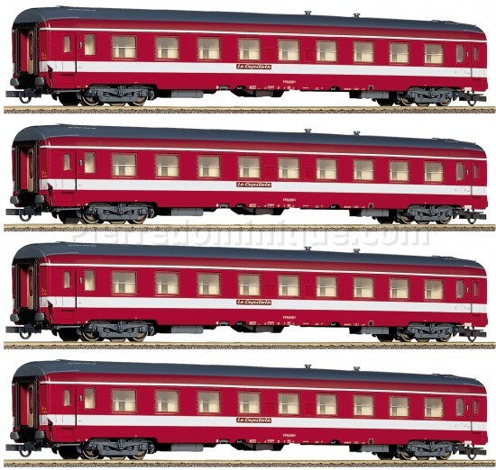COFFRET DE 4 VOITURES CAPITOLE TYPE A9 SNCF