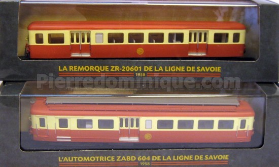 AUTORAIL ZABD 604+ REMORQUE ZR-20601 DE LA LIGNE DE SAVOIE SNCF