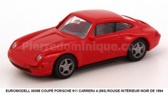 *PROMOS* - COUPÉ PORSCHE 911 CARRERA 4 (993) ROUGE INTÉRIEUR NOIR DE1994