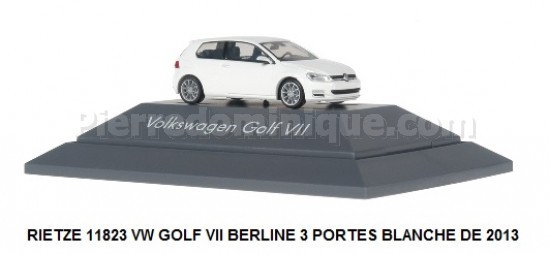  VW GOLF VII BERLINE 3 PORTES BLANCHE DE 2013