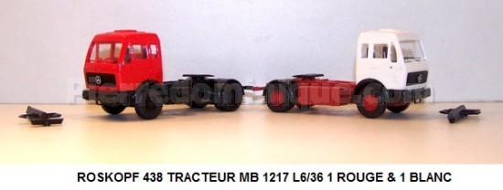 TRACTEUR MB 1217 L6/36 1 ROUGE & 1 BLANC