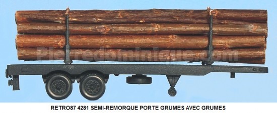 SEMI-REMORQUE PORTE GRUMES AVEC GRUMES
