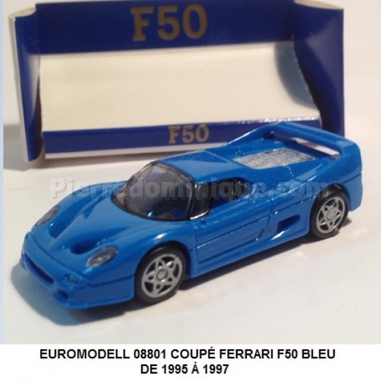 *PROMOS* - 08801 COUPÉ FERRARI F50 BLEU DE 1995 Ã€ 1997