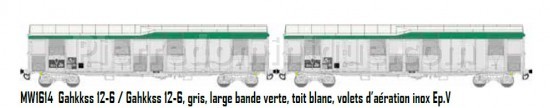 COFFRET DE 2 WAGONS Gahkkss 12-6 SNCF