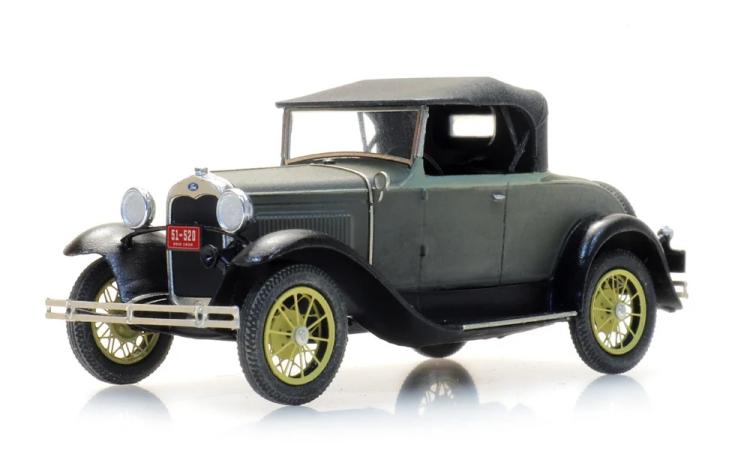 ROADSTER FORD MODEL A GRIS VERT CAPOTE