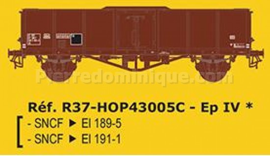 Coffret de 2 tombereaux ex ''VILLACH'' métallisés SNCF Ep IV