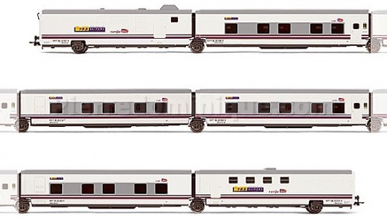 COFFRET 6 VOITURES TALGO Paris-Madrid SNCF/RENFE