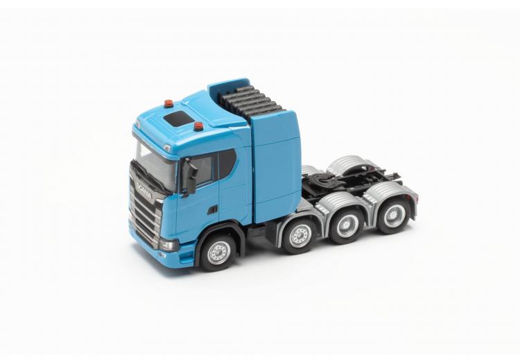 TRACTEUR SCANIA CS20 ND BLEU CLAIR A 4 ESSIEUX POUR CHARGE LOURDE