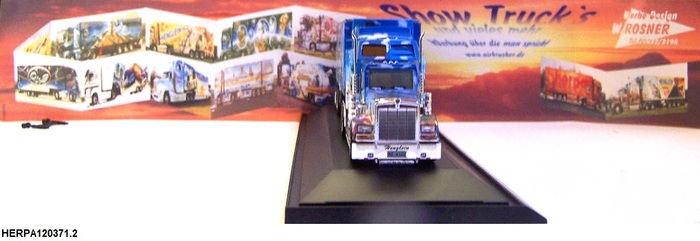 TRACTEUR KENWORTH W900B SUPERTRUCK  SEMI-REMORQUE FRIGORIFIQUE DÉCORÉ HENGLEIN Design W.Rosner - SANS BOITE