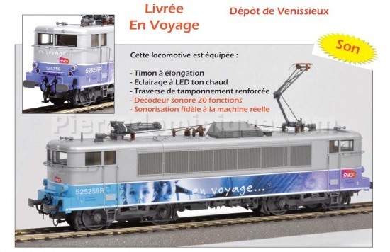 LOCOMOTIVE ELECTRIQUE BB 525259R EN VOYAGE EP V SNCF DIGITAL SOUND