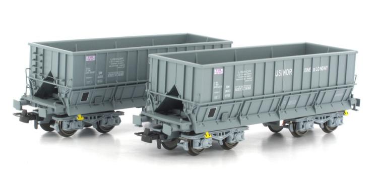 COFFRET DE DEUX WAGONS TREMIE USINOR SNCF