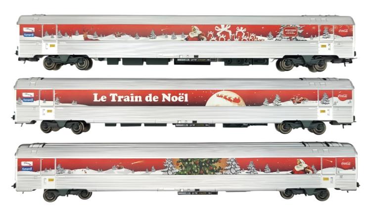 ENSEMBLE DE 3 VOITURES COCA COLA LE TRAIN DE NOEL DE 2010 SNCF