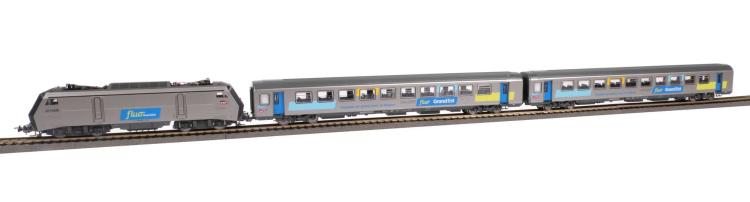 COFFRET DE DEPART SNCF BB 26000 + VOITURES CORAILS FLUO GRAND EST SNCF