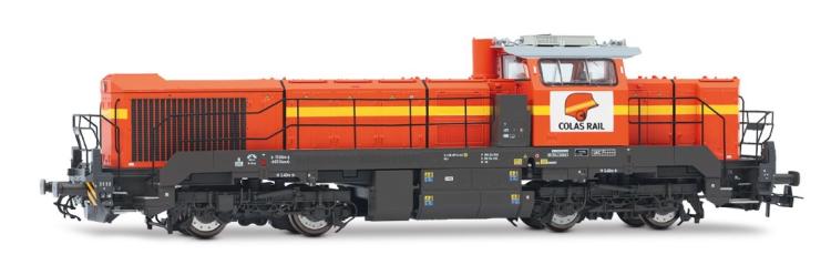 LOCOMOTIVE DIESEL VOSSLOH DE 18 LIVREE ORANGE JAUNE COLAS RAIL