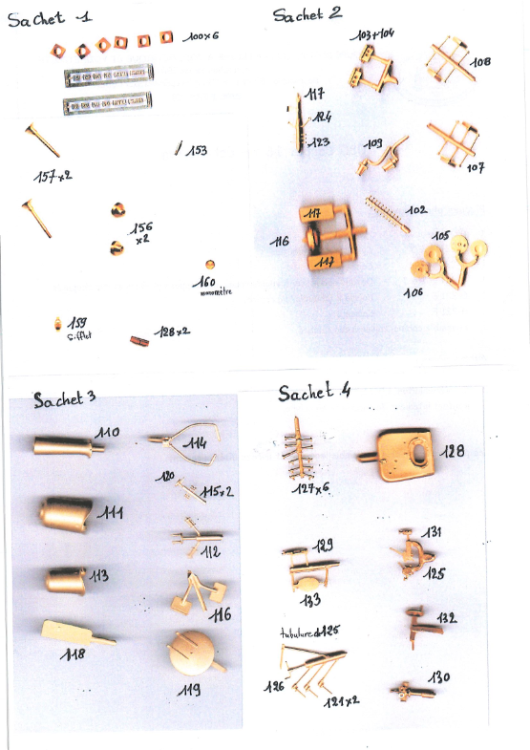 KIT EN LAITON CORPET LOUVET DU GEMME AVEC NOTICES