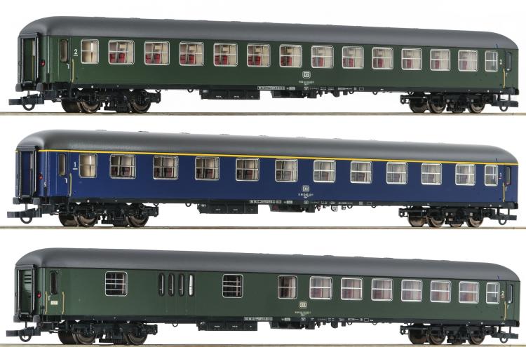 SET DE 3 VOITURES VOYAGEURS D377 HISPANIA EXPRESS HAMBOURG GENEVE LYON AVIGNON PORTBOU DB