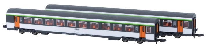 SET DE 2 VOITURES VOYAGEURS (2ndCL) SNCF - AZAR MODELS V01-ORP2