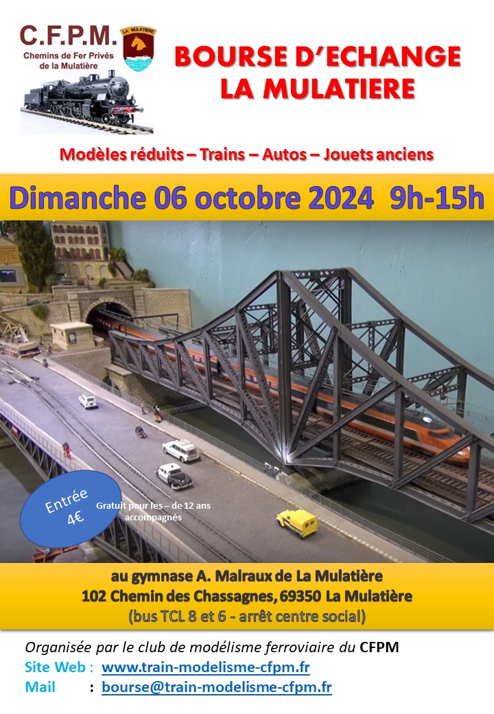 Bourse d'échange trains et autos miniatures - LA MULATIERE