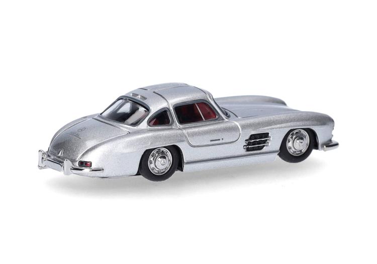 COUPE MERCEDES BENZ MB 300 SL ARGENT METTALISE INTÉRIEUR ROUGE1954-57