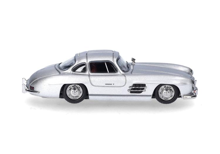 COUPE MERCEDES BENZ MB 300 SL ARGENT METTALISE INTÉRIEUR ROUGE1954-57